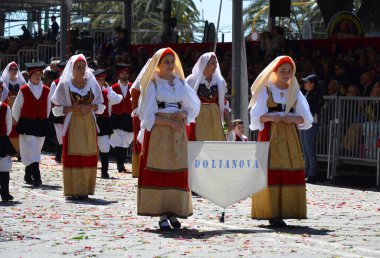 Cagliari, Sardunya 05.01.2019: Aziz Efisio dini geçit töreni