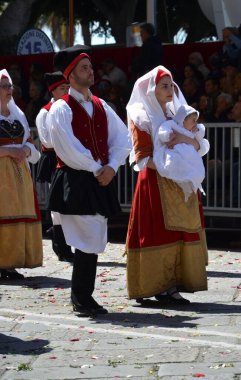 Cagliari, Sardunya 05.01.2019: Aziz Efisio dini geçit töreni