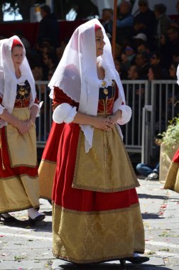 Cagliari, Sardunya 05.01.2019: Aziz Efisio dini geçit töreni