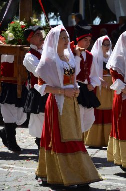 Cagliari, Sardunya 05.01.2019: Aziz Efisio dini geçit töreni