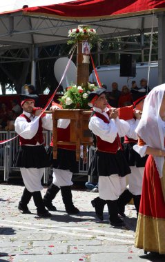 Cagliari, Sardunya 05.01.2019: Aziz Efisio dini geçit töreni