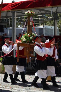 Cagliari, Sardunya 05.01.2019: Aziz Efisio dini geçit töreni