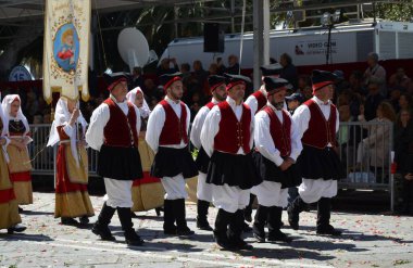 Cagliari, Sardunya 05.01.2019: Aziz Efisio dini geçit töreni