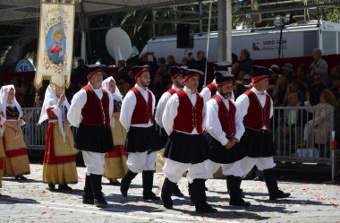 Cagliari, Sardunya 05.01.2019: Aziz Efisio dini geçit töreni