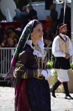 Cagliari, Sardunya 05.01.2019: Aziz Efisio dini geçit töreni