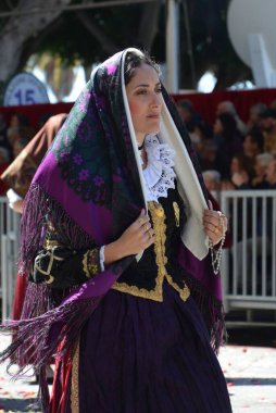 Cagliari, Sardunya 05.01.2019: Aziz Efisio dini geçit töreni