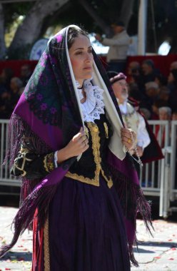 Cagliari, Sardunya 05.01.2019: Aziz Efisio dini geçit töreni