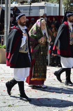 Cagliari, Sardunya 05.01.2019: Aziz Efisio dini geçit töreni