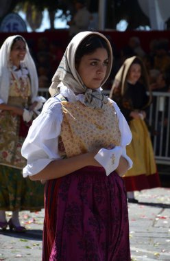 Cagliari, Sardunya 05.01.2019: Aziz Efisio dini geçit töreni