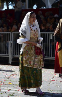 Cagliari, Sardunya 05.01.2019: Aziz Efisio dini geçit töreni