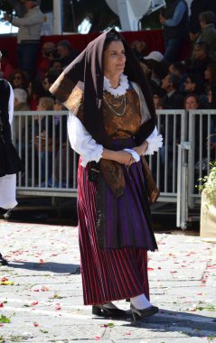 Cagliari, Sardunya 05.01.2019: Aziz Efisio dini geçit töreni