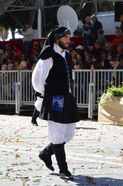 Cagliari, Sardunya 05.01.2019: Aziz Efisio dini geçit töreni