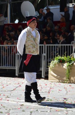 Cagliari, Sardunya 05.01.2019: Aziz Efisio dini geçit töreni