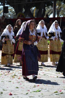 Cagliari, Sardunya 05.01.2019: Aziz Efisio dini geçit töreni