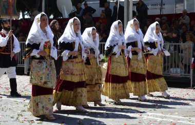 Cagliari, Sardunya 05.01.2019: Aziz Efisio dini geçit töreni