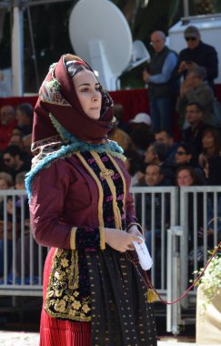 Cagliari, Sardunya 05.01.2019: Aziz Efisio dini geçit töreni