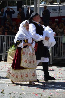 Cagliari, Sardunya 05.01.2019: Aziz Efisio dini geçit töreni