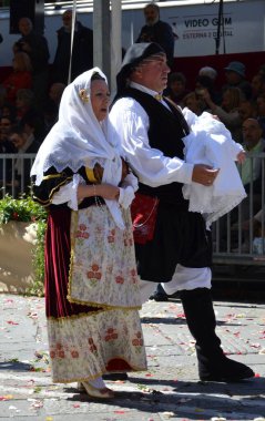 Cagliari, Sardunya 05.01.2019: Aziz Efisio dini geçit töreni