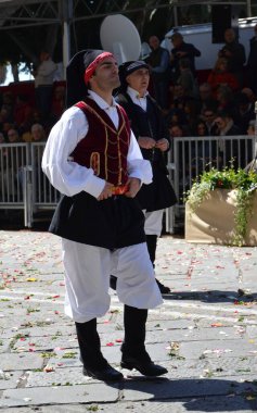 Cagliari, Sardunya 05.01.2019: Aziz Efisio dini geçit töreni