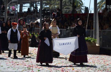 Cagliari, Sardunya 05.01.2019: Aziz Efisio dini geçit töreni