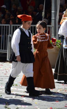 Cagliari, Sardunya 05.01.2019: Aziz Efisio dini geçit töreni