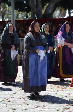 Cagliari, Sardunya 05.01.2019: Aziz Efisio dini geçit töreni