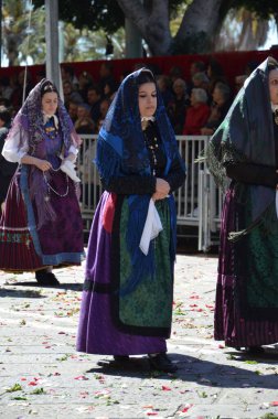 Cagliari, Sardunya 05.01.2019: Aziz Efisio dini geçit töreni