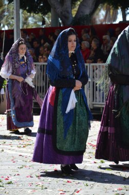 Cagliari, Sardunya 05.01.2019: Aziz Efisio dini geçit töreni