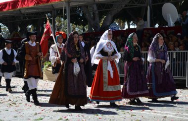 Cagliari, Sardunya 05.01.2019: Aziz Efisio dini geçit töreni