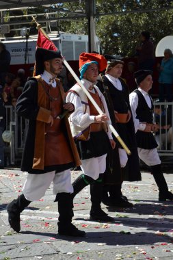 Cagliari, Sardunya 05.01.2019: Aziz Efisio dini geçit töreni