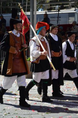 Cagliari, Sardunya 05.01.2019: Aziz Efisio dini geçit töreni