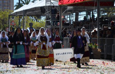 Cagliari, Sardunya 05.01.2019: Aziz Efisio dini geçit töreni
