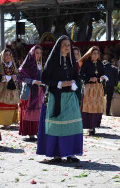 Cagliari, Sardunya 05.01.2019: Aziz Efisio dini geçit töreni