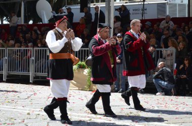 Cagliari, Sardunya 05.01.2019: Aziz Efisio dini geçit töreni