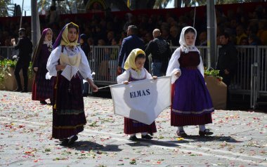 Cagliari, Sardunya 05.01.2019: Aziz Efisio dini geçit töreni