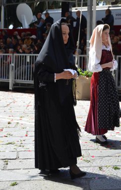 Cagliari, Sardunya 05.01.2019: Aziz Efisio dini geçit töreni