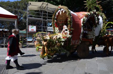 Cagliari, Sardunya 05.01.2019: Aziz Efisio dini geçit töreni
