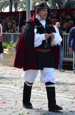 Cagliari, Sardunya 05.01.2019: Aziz Efisio dini geçit töreni