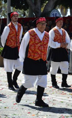 Cagliari, Sardunya 05.01.2019: Aziz Efisio dini geçit töreni