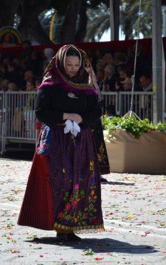 Cagliari, Sardunya 05.01.2019: Aziz Efisio dini geçit töreni
