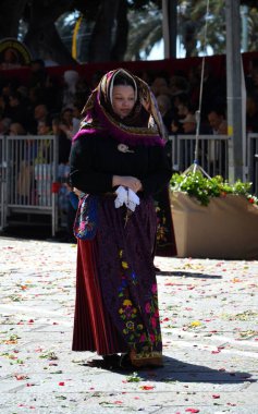 Cagliari, Sardunya 05.01.2019: Aziz Efisio dini geçit töreni