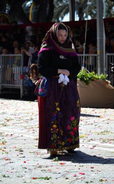 Cagliari, Sardunya 05.01.2019: Aziz Efisio dini geçit töreni