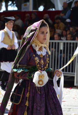 Cagliari, Sardunya 05.01.2019: Aziz Efisio dini geçit töreni