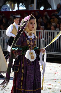 Cagliari, Sardunya 05.01.2019: Aziz Efisio dini geçit töreni