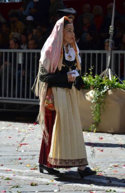 Cagliari, Sardunya 05.01.2019: Aziz Efisio dini geçit töreni