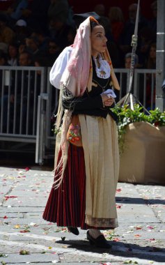 Cagliari, Sardunya 05.01.2019: Aziz Efisio dini geçit töreni