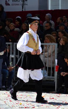 Cagliari, Sardunya 05.01.2019: Aziz Efisio dini geçit töreni