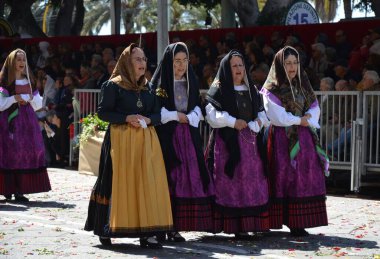 Cagliari, Sardunya 05.01.2019: Aziz Efisio dini geçit töreni
