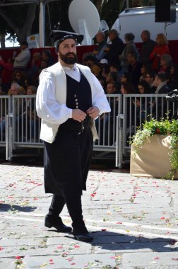 Cagliari, Sardunya 05.01.2019: Aziz Efisio dini geçit töreni