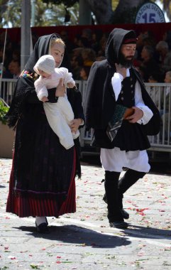 Cagliari, Sardunya 05.01.2019: Aziz Efisio dini geçit töreni